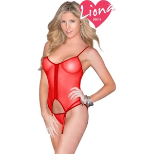 Kırmızı Transparan Fantazi İç Giyim