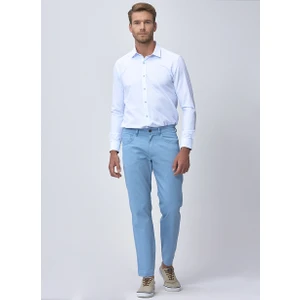 ALTINYILDIZ CLASSICS Erkek İndigo Regular Fit Desenli Pantolon 4A0118200031