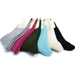 6 Adet Doğal Lambswool Yün Kadın Kışlık Çorap