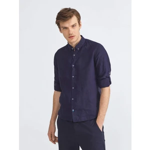 Keten Slim Fit Basic Gömlek