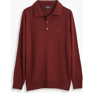 Kiremit Klasik Kesim Yünlü Polo Yaka Triko