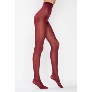 Bordo Mikro 40 Külotlu Çorap