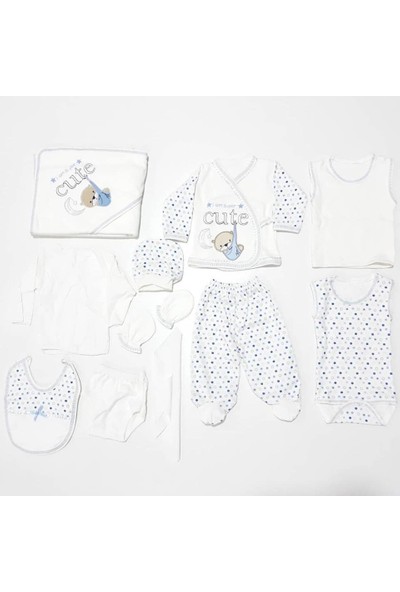 Bebegen Cute Ayıcık Mavi 11 Parça Hastane Çıkış Seti