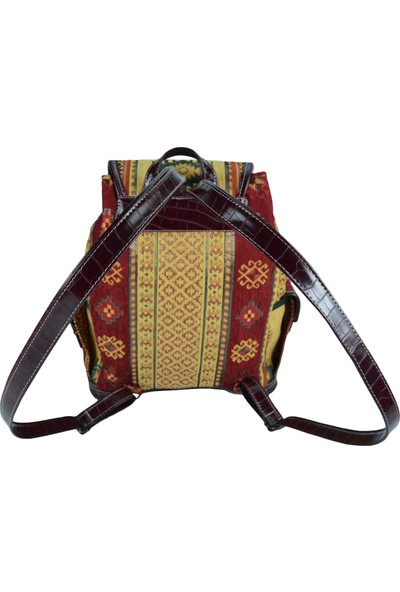 Zaven Kilim Desenli Sırt Çantası