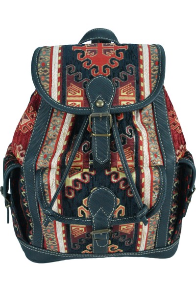 Zaven Kilim Desenli Sırt Çantası