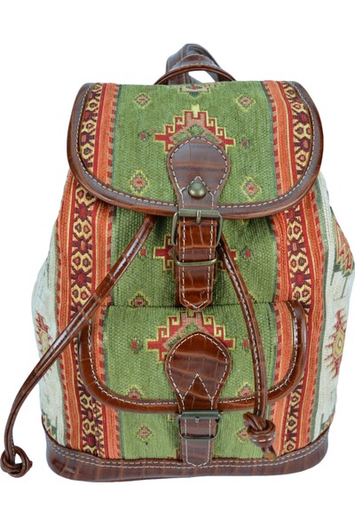 Zaven Kilim Desenli Sırt Çantası
