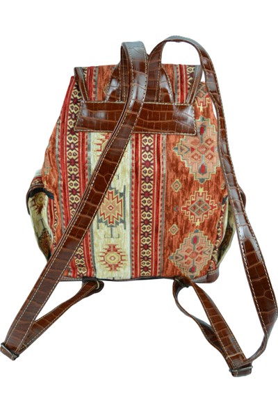 Zaven Kilim Desenli Sırt Çantası