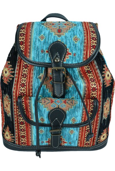 Zaven Kilim Desenli Sırt Çantası