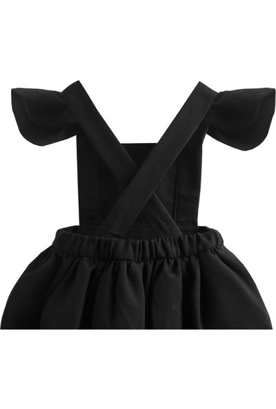 Shecco Babba Kız Çocuk Tütü Elbise Siyah Fiyonklu 5-8 Yaş