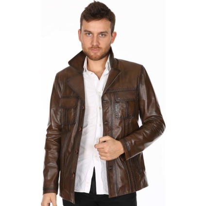 Deri Erkek Jack Casual Deri Mont fiyatları