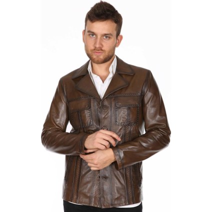 Deri Erkek Jack Casual Deri Mont fırsatları