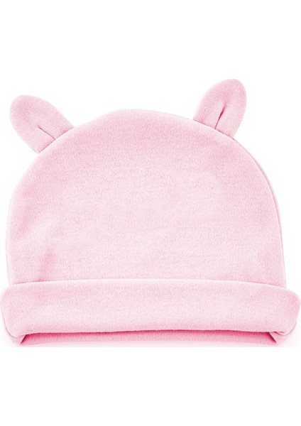 Babyjem Yenidoğan Bebe Şapka Kulaklı Pembe