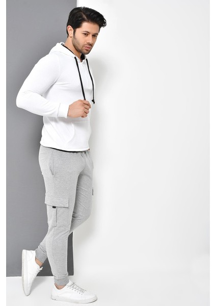 Tena Moda Erkek Gri Kargo Cep Eşofman Altı modelleri