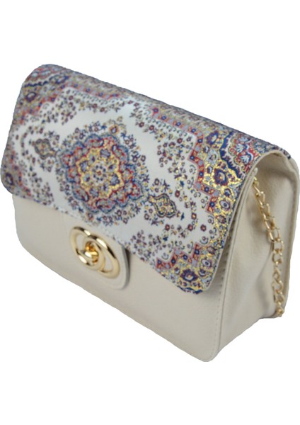 Otantik Kilim Desenli Zarif Çapraz Çanta