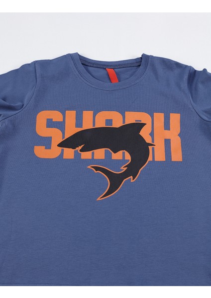 Shark Camo Erkek Çocuk T-shirt Kapri Şort Takım