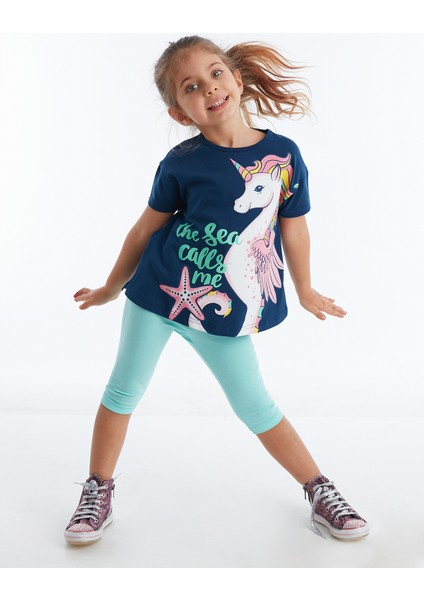 Denizatı Unicorn Kız Çocuk Tunik Tayt Takım