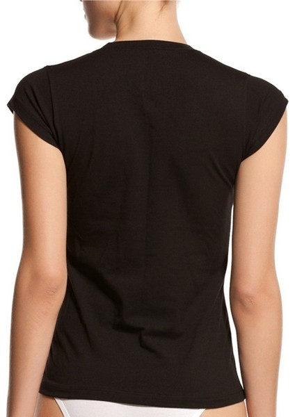 Xlady Bisiklet Yaka Yarım Kol Tshirt