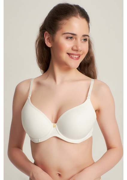 940600 Silikonlu Olympe Push Up Destekli Sütyen Ekru