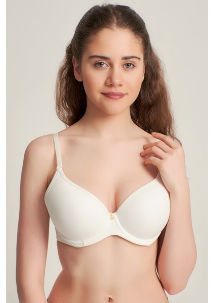 940600 Silikonlu Olympe Push Up Destekli Sütyen Ekru
