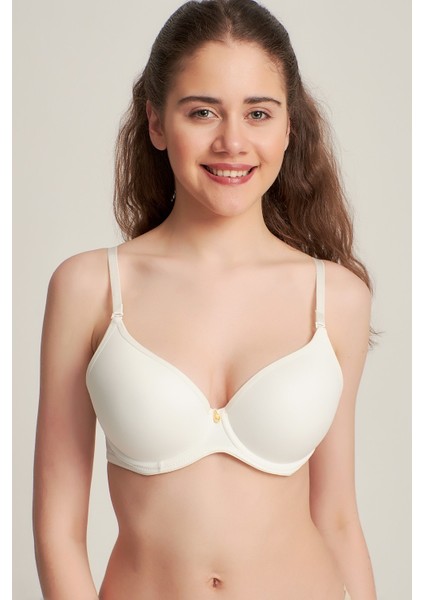 940600 Silikonlu Olympe Push Up Destekli Sütyen Ekru