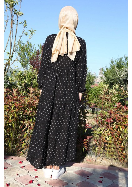 1627 Yaka Bağcıklı Tesettür Elbise fırsatları