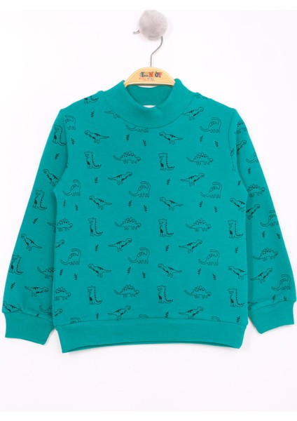 Erkek Çocuk Dinazor Baskılı Sweatshirt