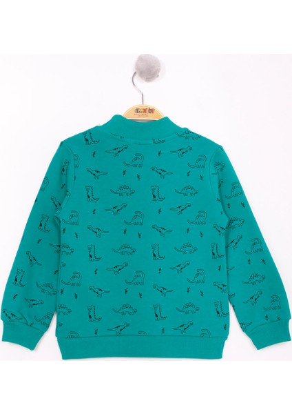 Erkek Çocuk Dinazor Baskılı Sweatshirt