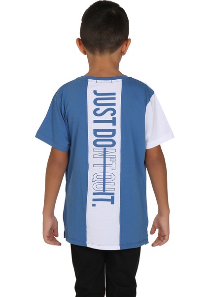Erkek Çocuk Cepli Arka Baskılı T-Shirt