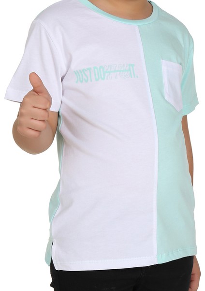 Erkek Çocuk Cepli Arka Baskılı T-Shirt