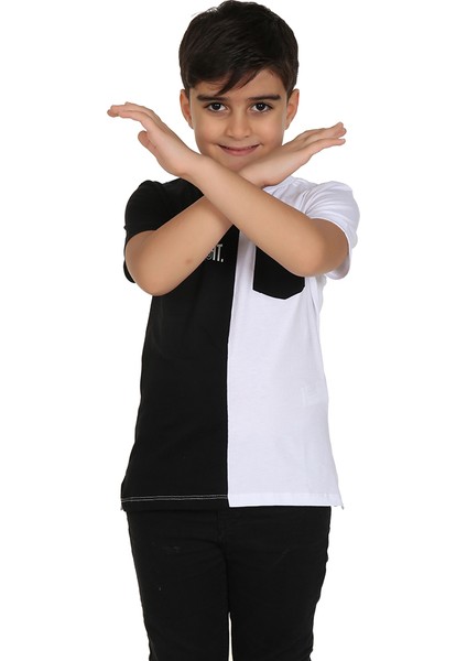 Erkek Çocuk Cepli Arka Baskılı T-Shirt