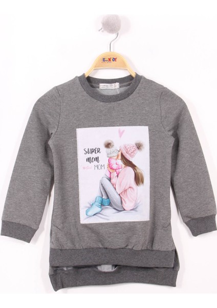 Kız Çocuk Anne Kız Baskılı Sweatshirt