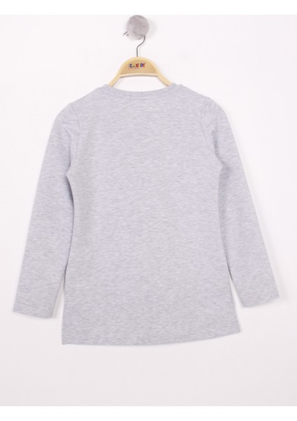 Kız Çocuk Gözlüklü Kız Baskılı Sweatshirt