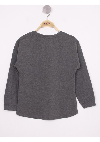 Kız Çocuk Varaklı Cep Baskılı T-Shirt fiyatları