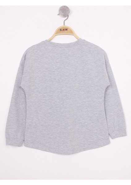 Kız Çocuk Varaklı Cep Baskılı T-Shirt fiyatları