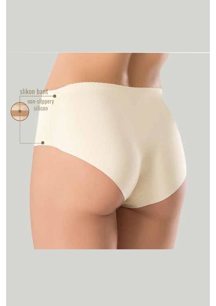 Yüksek Bel Slip Kadın Dikişsiz Lazer Külot 12596