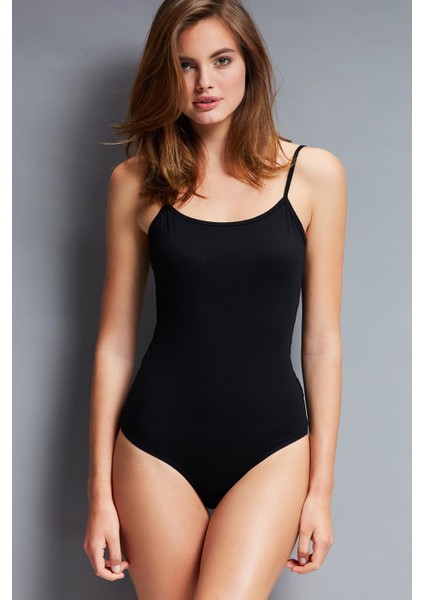 Desensiz Ince Askılı Kadın Body / Bodysuit 4006