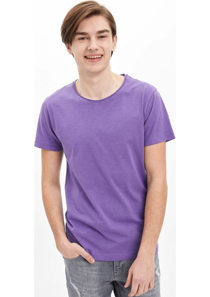 Slim Fit Bisiklet Yaka Basic Tişört M4789AZ20SP