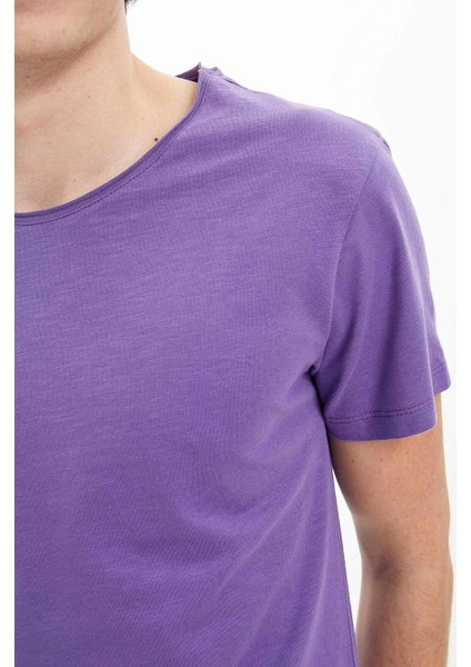 Slim Fit Bisiklet Yaka Basic Tişört M4789AZ20SP