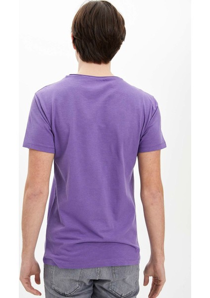 Slim Fit Bisiklet Yaka Basic Tişört M4789AZ20SP