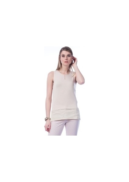 Kadın Bej Bluz-Y1571003-024