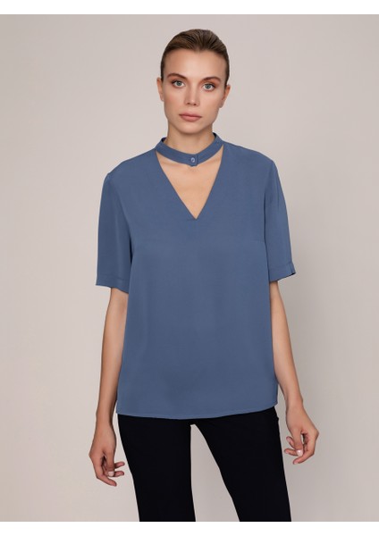Kadın Boyun Detaylı Bluz-K1913072-010