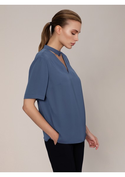 Kadın Boyun Detaylı Bluz-K1913072-010