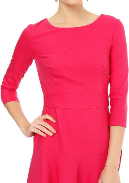 Kadın Mini Fuşya Elbise-K1521012-003