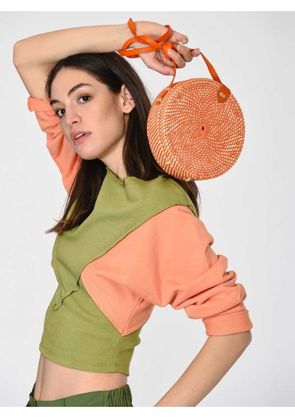 Kadın Renkli Sweatshirt-Y1954120-482