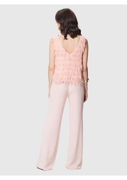 Kadın Roman Bol Paça Pembe Kadın Pantolon-K1812104-055 modelleri