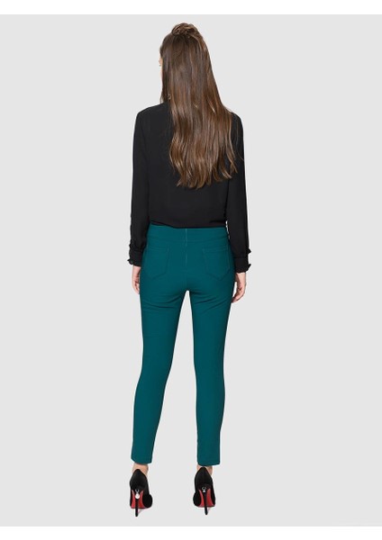 Kadın Skinny Yeşil Pantolon-K1812008-012