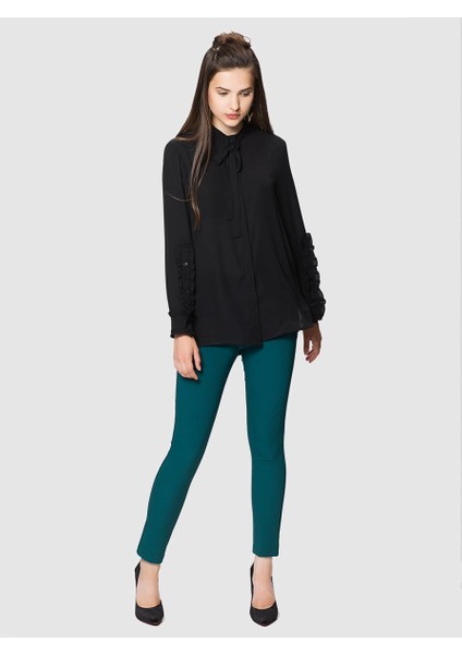 Kadın Skinny Yeşil Pantolon-K1812008-012