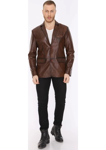 Deri Erkek Deri Ceket Blazer