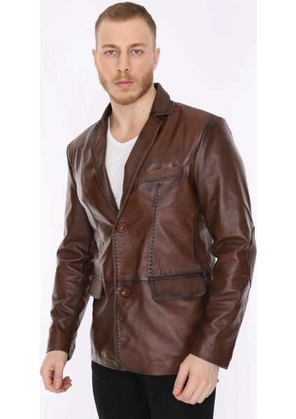 Deri Erkek Deri Ceket Blazer