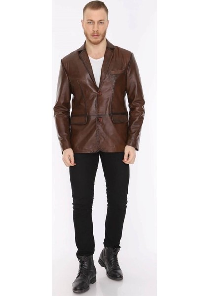 Deri Erkek Deri Ceket Blazer